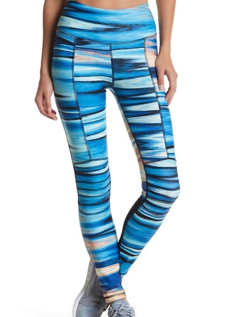 C&C California Blue Capri Leggings Yoga Workout Pants Women’s Sz Medium